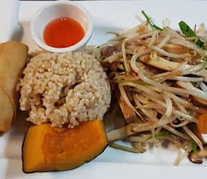 L03. Sauteed Shredded Bean Curd Lunch $14.00 Sautéed mushrooms, carrots, dry tofu, snow peas, and bean sprouts