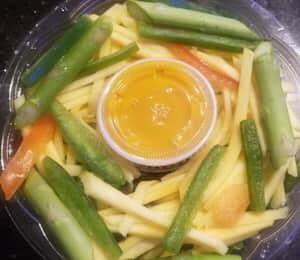 13. Mango Salad $12.00 Shredded mango, mixed greens, and peppers with a mango-mustard dressing