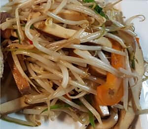 D06. Sauteed Shredded Bean Curd $17.00 Sautéed mushrooms, carrots, dry tofu, snow peas, and bean sprouts